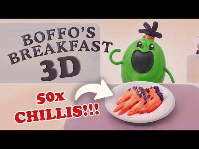 Boffo's Breakfast 3D | Eats 50 Chilli's!?!
