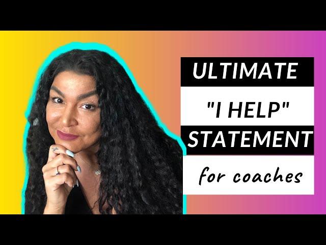 The Ultimate Formula For the Best I Help Statement for Coaches