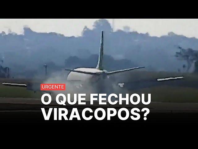 IMAGEM: Viracopos fecha após pneu estourar em pouso de emergência