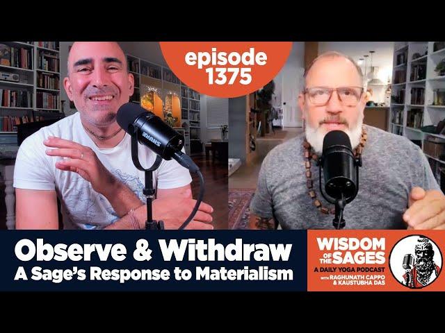 1375: Observe & Withdraw - A Sage's Response to Materialism