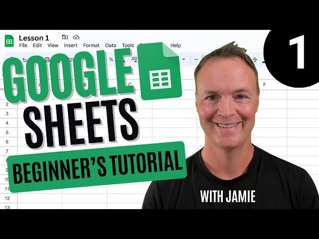 Beginners Google Sheets Tutorial - Lesson 1