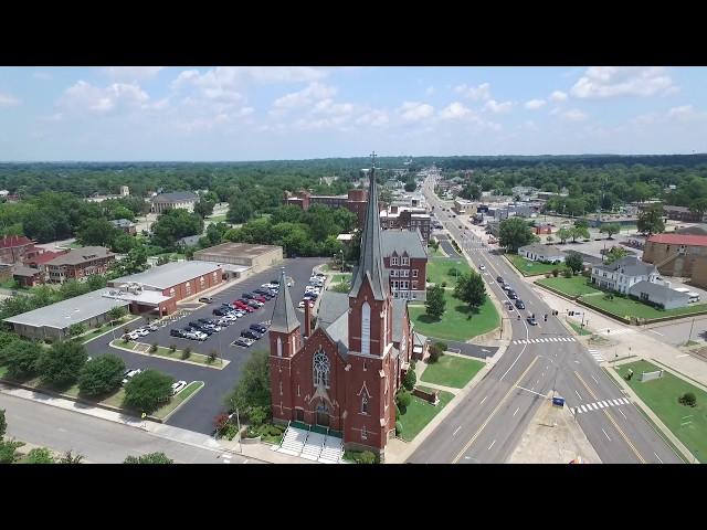 Downtown Fort Smith, Arkansas drone footage