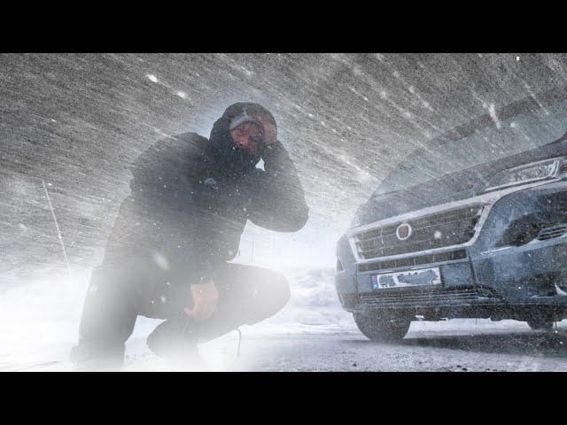 Surviving the Worst Blizzard of my Life. Extreme Snow Storm Winter Van Life Camping, Hurricane Winds