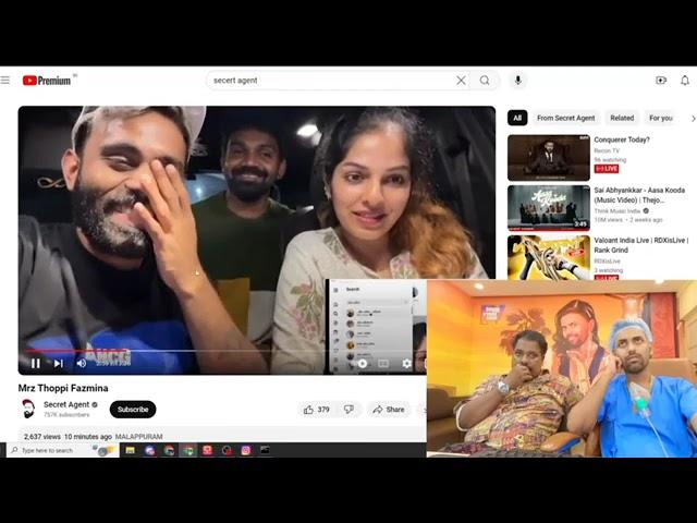 thoppi reacting on secret agent video  / pure entertainment  #thoppi @mrzthoppi