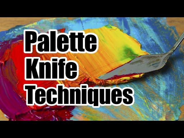 How to use a Palette Knife   How to paint acrylic techniques  for beginners: Paint Night at Home
