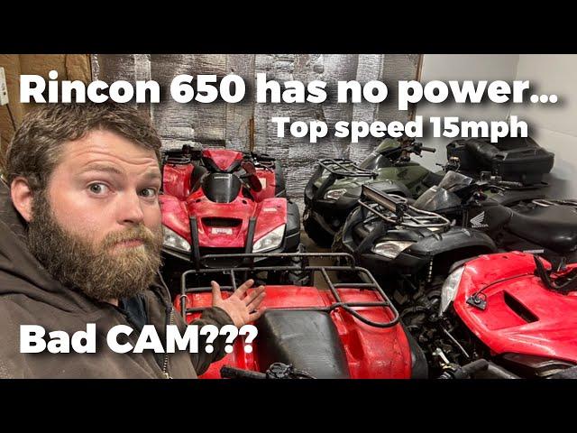 Sooo many Honda Rincon’s!!! This one has no power and a top speed of 15mph…