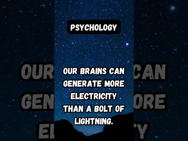 Our brains can generate more electricty than a bolt of lightning... #psycology #subscribe #shorts