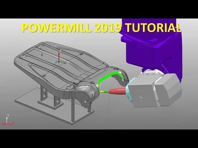 PowerMill 2019 Tutorial #72 | Mill 5 Axis Flowline Machining