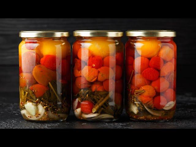 Pickled tomatoes, preparations for the winter - grandmother's recipe