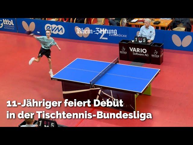 11-Jähriger feiert Debüt beim TTC Grenzau in der Tischtennis-Bundesliga