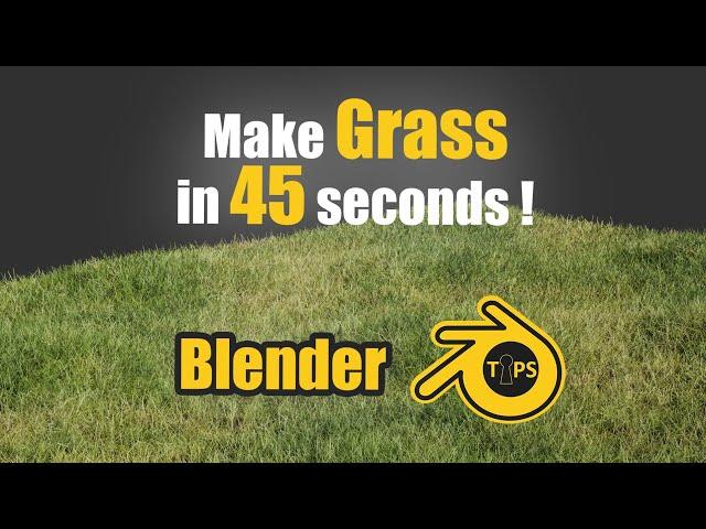 Make a grass in 45 seconds-Blender 2024.