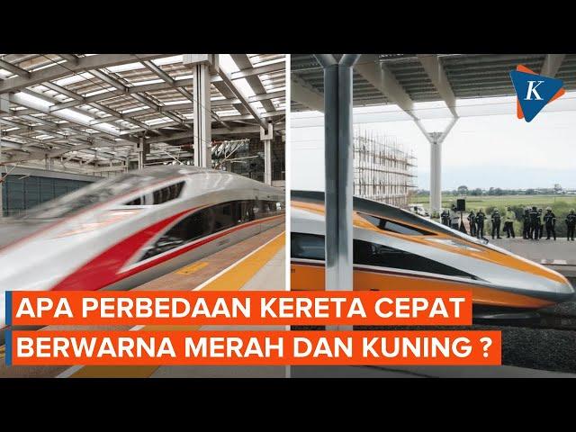 Perbedaan Kereta Cepat Jakarta-Bandung yang Berwarna Merah dan Kuning