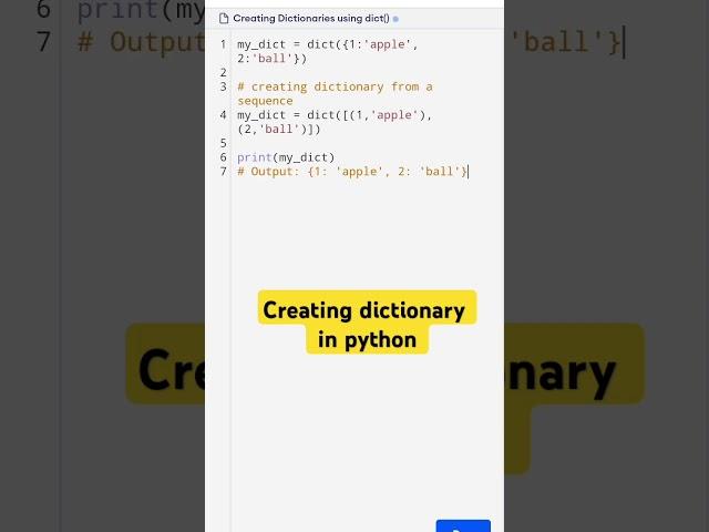 Creating dictionary in python @ctutorialbynaziasohail