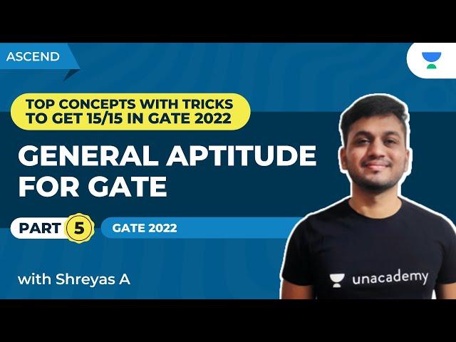 General Aptitude Part-5 | With Top Concepts & Tricks to get 15/15 in GATE | Shreyas Aravind