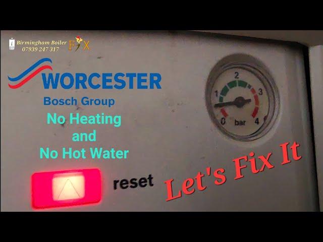 Birmingham Boiler repair Worcester-Bosch faulty no heating and no hot water we diagnosed & fixed it