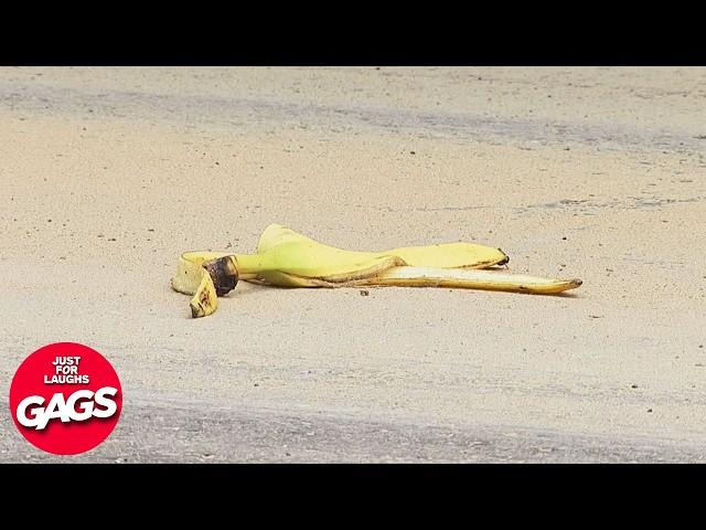 Banana Peel Car Drift Prank | Just For Laughs Gags