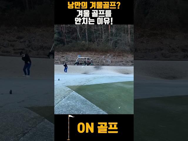 겨울 골프 안치는 이유!