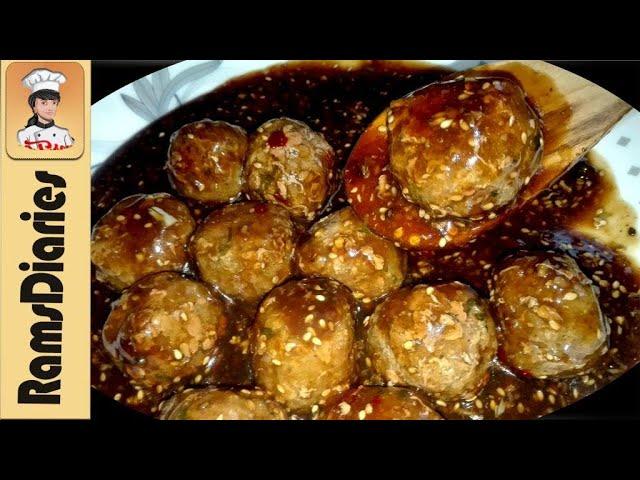 Teriyaki sauce with Meat Balls | Easy Teriyaki Sauce Recipe - How to Make Teriyaki Sauce at Home