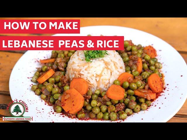 How to make Lebanese peas and rice (Bazela w ruz)