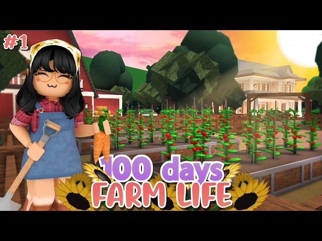 I Spent 100 DAYS as a FARMER in Bloxburg!!  | Ep 1