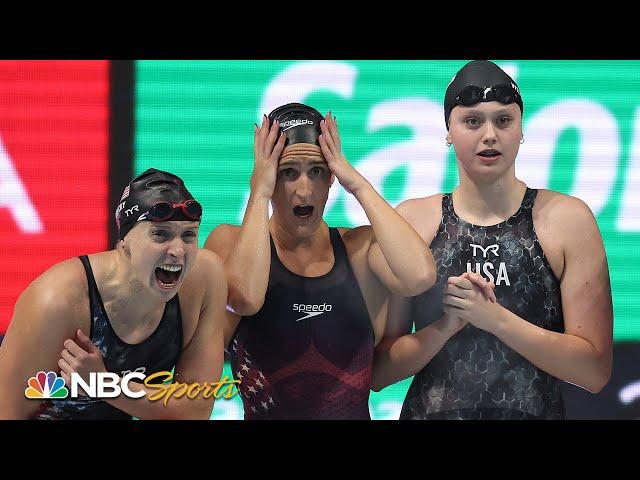 Ledecky's INCREDIBLE leg helps US set Championship record, steal 4x200 relay | NBC Sports