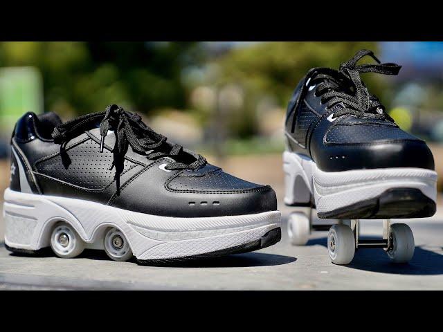 RETRACTABLE ROLLER SKATES?!