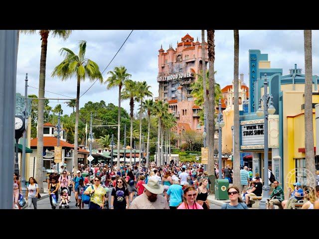 Spring Break 2022 Crowds at Disney's Hollywood Studios in 4K | Walt Disney World Florida March 2022