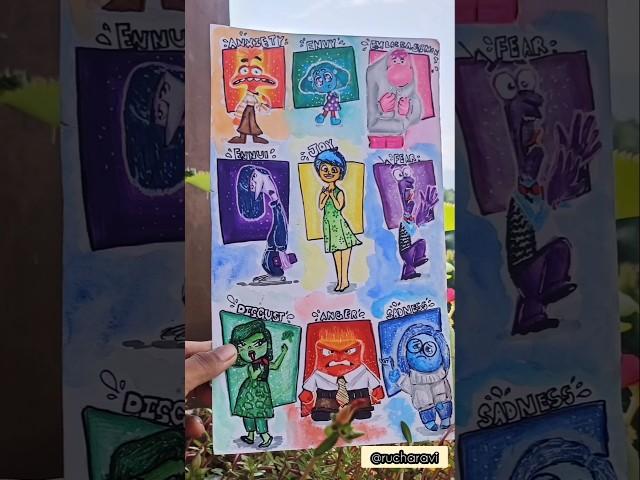 Inside Out 2 characters  ||  Disney || Rucha's Crafty Palette   @rucharavi #shorts #insideout2