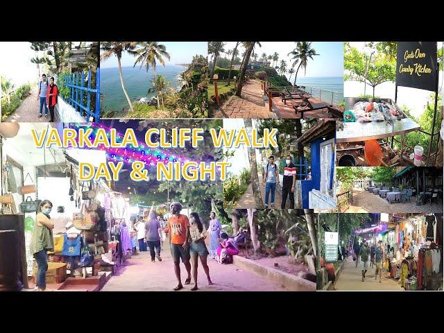 Varkala Cliff walk | Night View | Day view | Varkala beach view-Trivandrum/Kerala