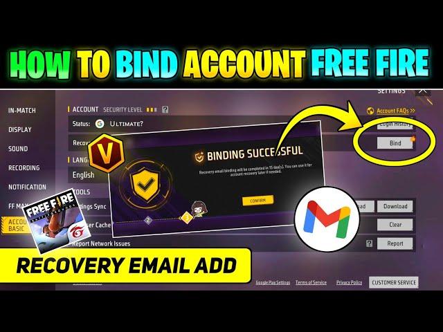 How To Bind Account In Free Fire | How To Add Recovery Email In Free Fire | Free Fire Recovery Email