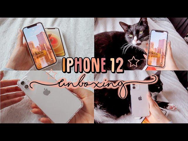 iPhone 12 unboxing (white, 128g) + accessories  ft Kai the cat  