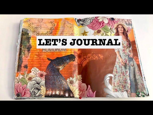 LET'S JOURNAL - MIXED MEDIA COLLAGE PAGE - CHUNKY FUNKY JOURNAL