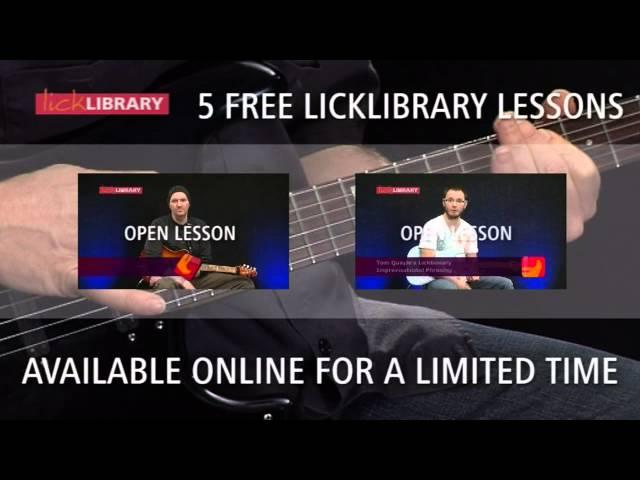 Free Guitar Lessons From Licklibrary! 5 Lessons + Jam Tracks!