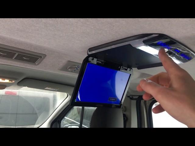 Ampire OHV-101-HD roof mount monitor installation in Opel Vivaro