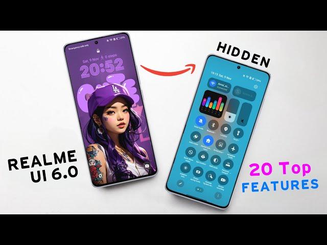 Realme UI 6.0 Update : Top 20 New Features | Realme Android 15 for GT 6T/6,13/12/11 Pro Plus,P1 Pro