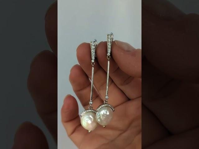 СЕРЬГИ ИЗ БАРОЧНОГО ЖЕМЧУГА #украшенияизнатуральныхкамней #аксессуары#барочныйжемчуг#серьги