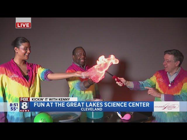 Kenny's defying gravity at Great Lakes Science Center