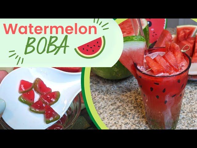 Fresh Watermelon BOBA | DIY Boba Recipe