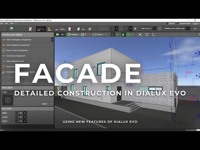 Facade Construction in Dialux Evo | Step-by-Step Tutorial