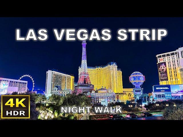 [4K HDR] Las Vegas Strip Night Walking Tour | December 2024 | Las Vegas, Nevada