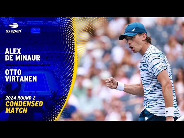 Alex de Minaur vs. Otto Virtanen Condensed Match | 2024 US Open Round 2