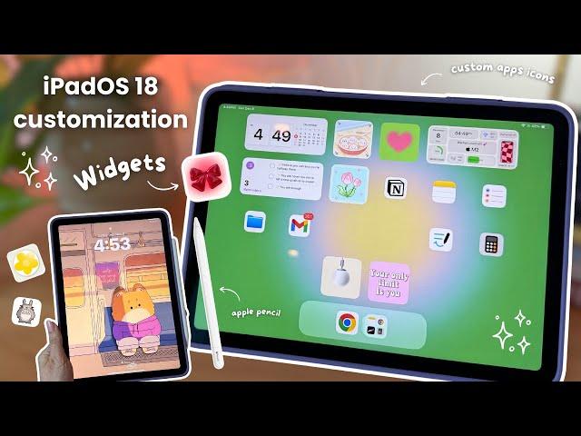 How to customize your iPad Air  iPadOS 18, aesthetic setup, fav widgets, app icons, focus mode