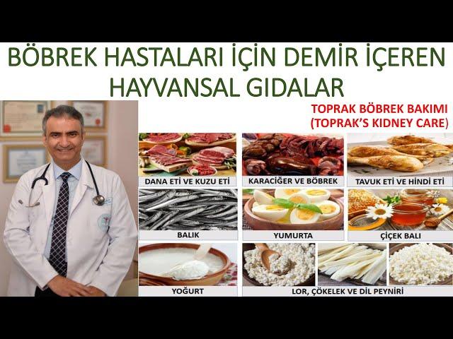 BÖBREK HASTALARI İÇİN DEMİR İÇEREN HAYVANSAL GIDALAR