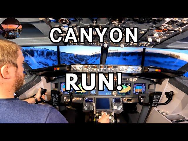 Flying a Boeing 737 through Alta Canyon | MSFS