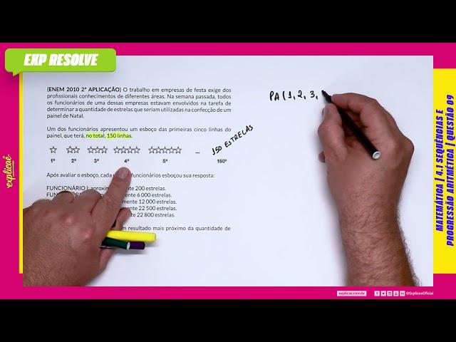 O TRABALHO EM EMPRESAS DE FESTA EXIGE DOS PROFISSIONAIS (...) | SEQUÊNCIAS E PROGRESSÃO ARITMÉTICA