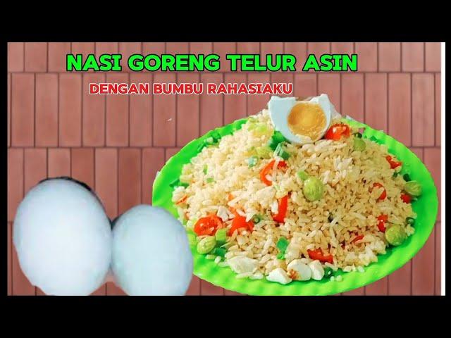 PERDANA NYOBAIN BIKIN NASI GORENG TELUR ASIN +BUMBU RAHASIAKU,TERNYATA ENAKK ...!