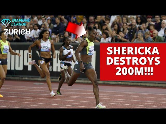 Shericka Jackson WINS 200m Zurich Final Race Today! 21.80 WIN Zurich Diamond League 2022!