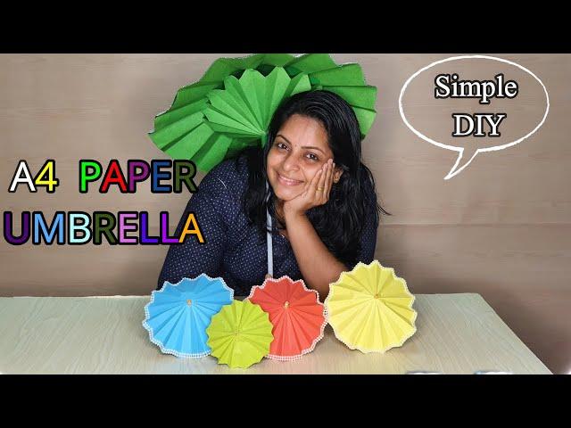 A4 Paper Umbrella|DIY |SIMPLE CRAFTS|A4 Paper Craft Ideas|A4 Paper Craft|How to make A4 Paper Craft