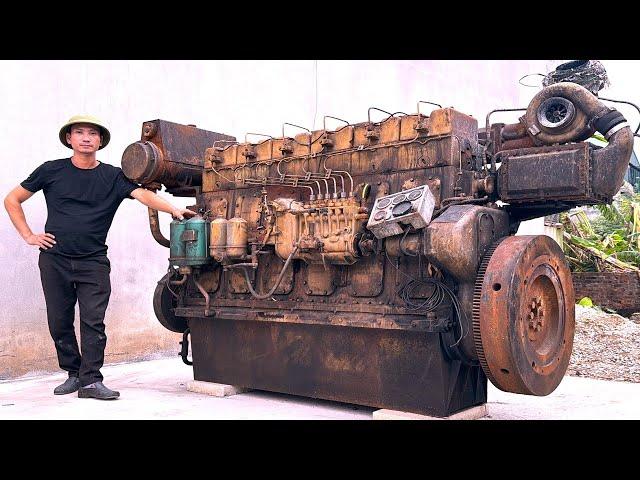  Genius Boy Restores Old Broken X6170ZC620 -5 Engine // Complete WEICHAI Engine Restoration Skills