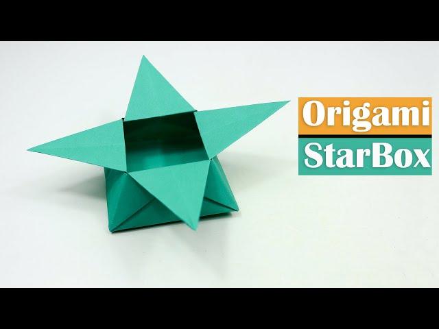 How to Make an Origami Star Box - Easy Paper Star Box folding